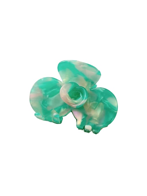 Blue 7cm Cellulose Acetate Cute Flower Jaw Hair Claw