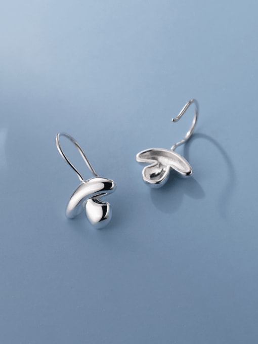Rosh 925 Sterling Silver Mushroom Minimalist Hook Earring 0