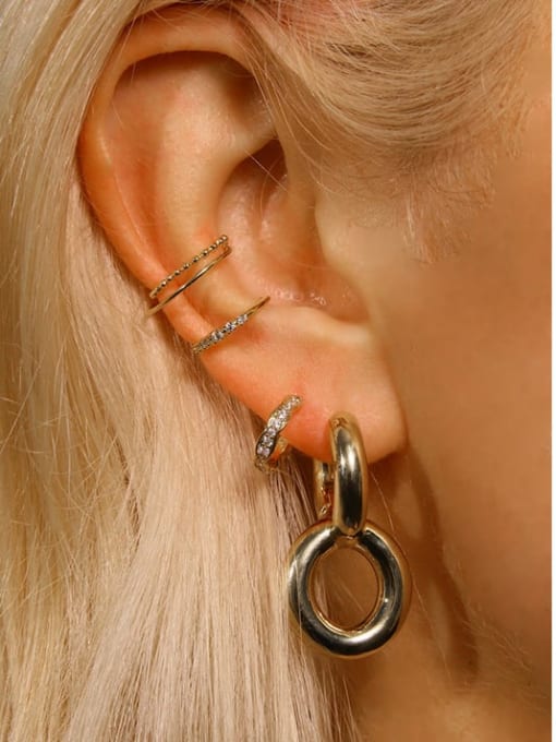 LI MUMU Brass Holllow Geometric Minimalist Drop Earring 2