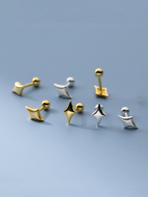 Rosh 925 Sterling Silver Star Minimalist Stud Earring