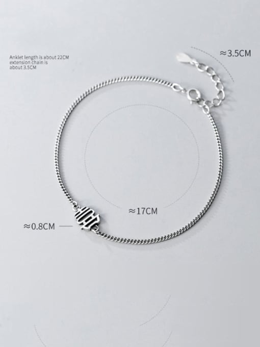 Rosh 925 Sterling Silver Vintage simple fashion Text Element Link Bracelet 1
