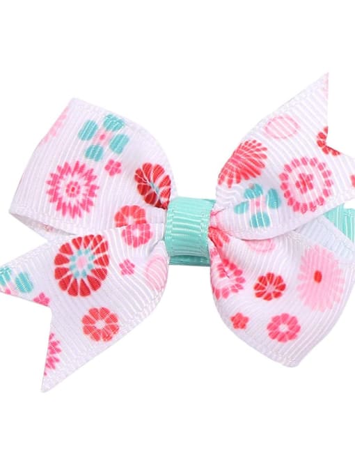 6 dandelion windmill Butterfly Alloy Fabric Cute Bowknot  Multi Color Hair Barrette