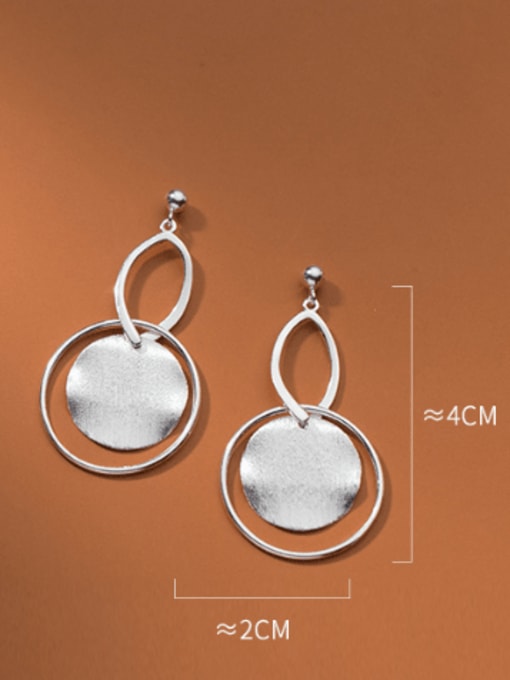 Rosh 925 Sterling Silver Geometric Minimalist Drop Earring 3