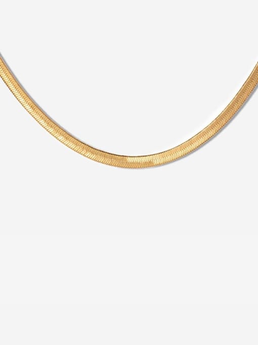 Gold 5.5mm long 40cm Titanium Steel Snake Minimalist Necklace