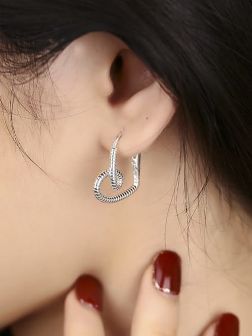 KDP-Silver 925 Sterling Silver Heart Minimalist Stud Earring 1
