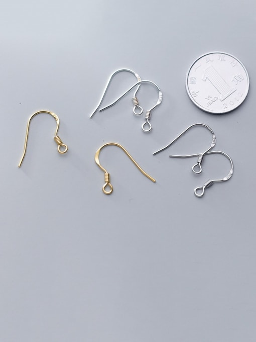 FAN 925 Sterling Silver With Minimalist Ear Hook Semi-Finished Earring Accessories 3