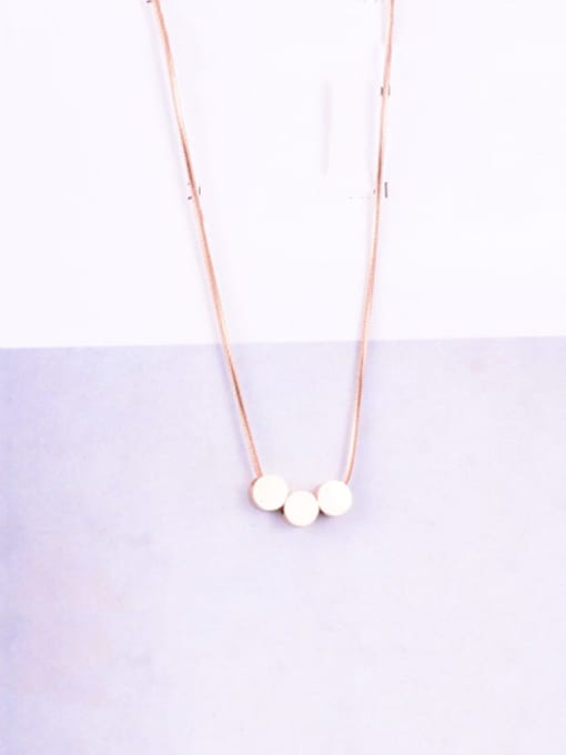 A TEEM Titanium Smooth Beads Necklace 1