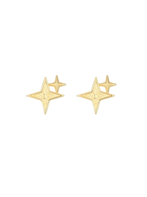 BeiFei Minimalism Silver 925 Sterling Silver Star Minimalist Stud Earring 0