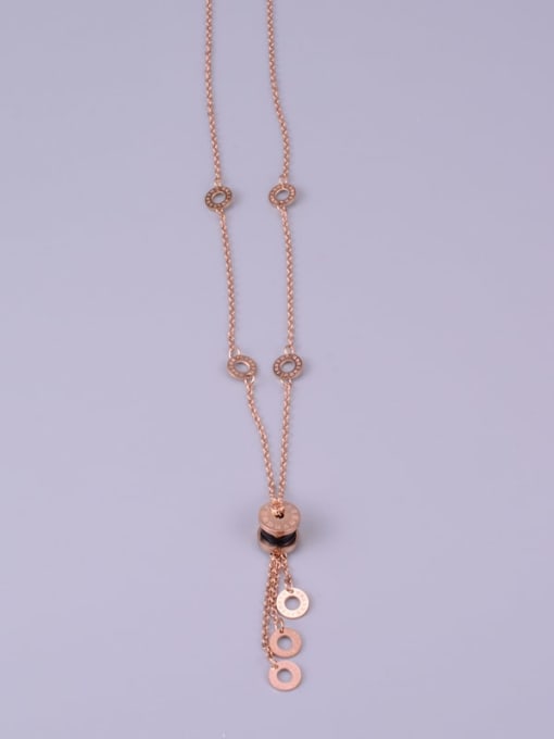 A TEEM Titanium Minimalist Tassel Lariat Necklace 3