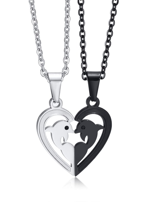 140 without chain Stainless steel Heart Hip Hop Necklace
