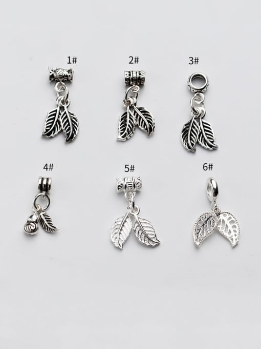 FAN 925 Sterling Silver With  Vintage  Leaf pendant Diy Accessories 0