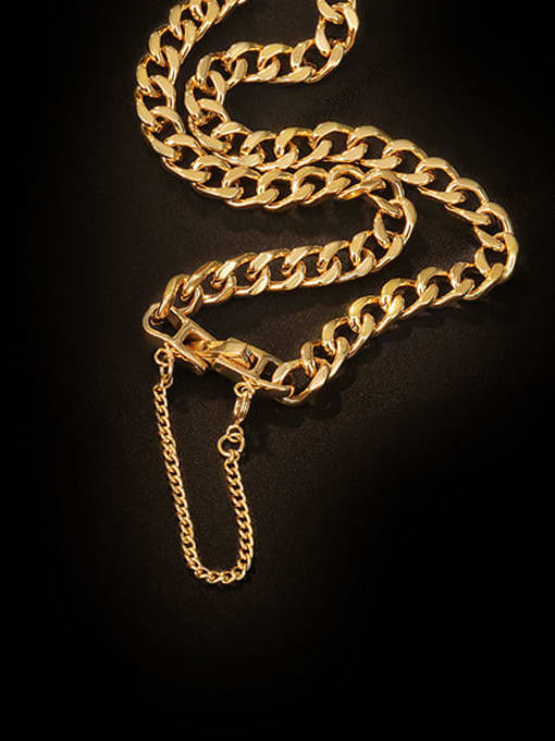 A TEEM Titanium Steel Geometric Minimalist Hollow Chain Necklace 3