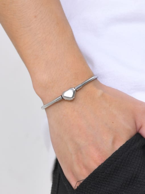 CONG Stainless steel Heart Trend Link Bracelet 1