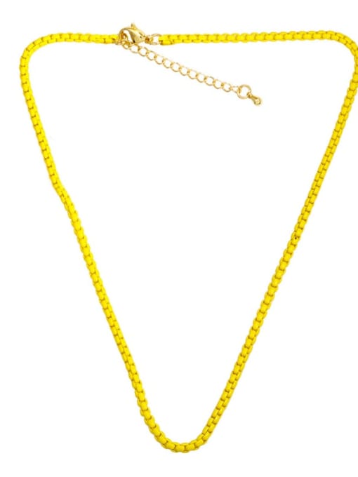CC Brass Enamel Irregular Minimalist Necklace 3