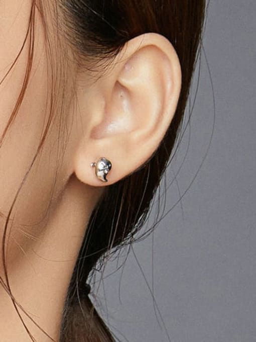 Jare 925 Sterling Silver Icon Cute Stud Earring 1