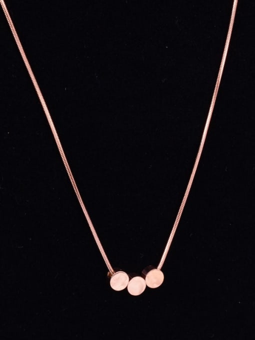 A TEEM Titanium Smooth Beads Necklace