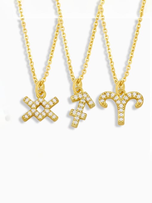 CC Brass Cubic Zirconia Constellation Vintage Necklace 0