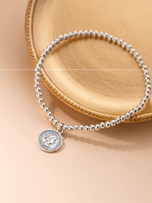 Rosh 925 Sterling Silver Bead Geometric Vintage Beaded Bracelet 3