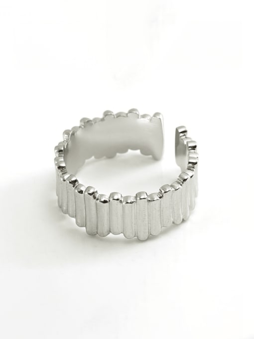 A TEEM Titanium Steel Irregular Minimalist Band Ring 1