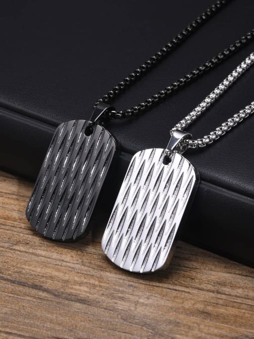 CONG Stainless steel Geometric Hip Hop Long Strand Necklace 0