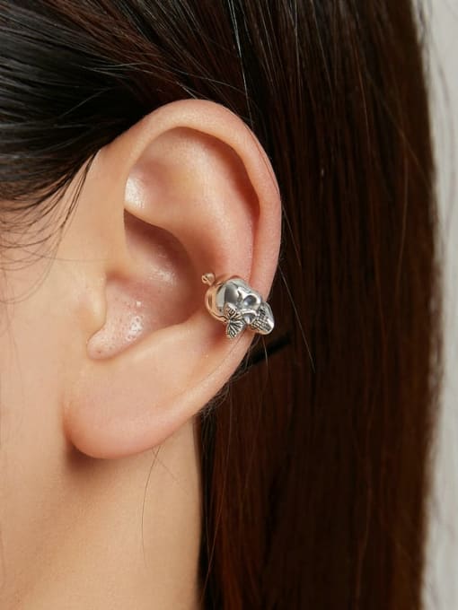 Jare 925 Sterling Silver Skull Vintage Single Earring 1