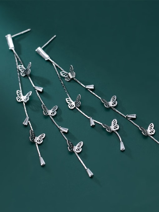 Rosh 925 Sterling Silver Tassel Trend Threader Earring
