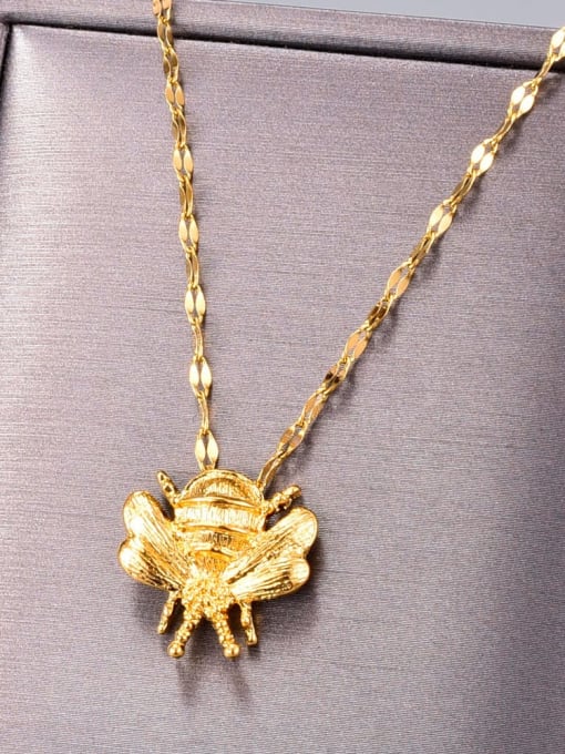 A TEEM Titanium Steel Flower Vintage Necklace 1
