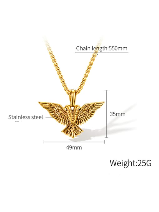 Open Sky Stainless steel Owl Hip Hop Necklace 4