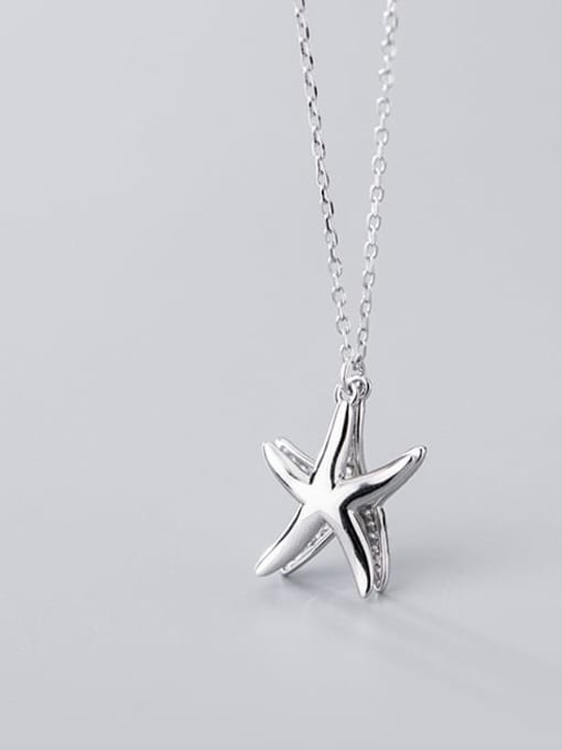 Rosh 925 Sterling Silver Cubic Zirconia r Minimalist Starfish Pendant Necklace 4