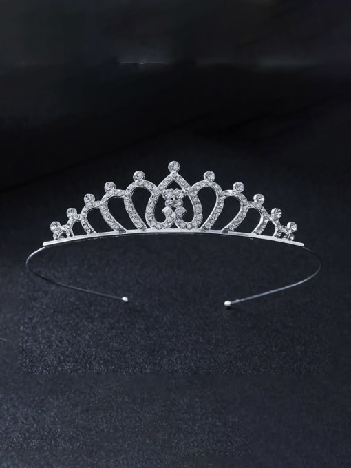 Style 15 Alloy Cubic Zirconia Trend Crown  Hair Fascinator