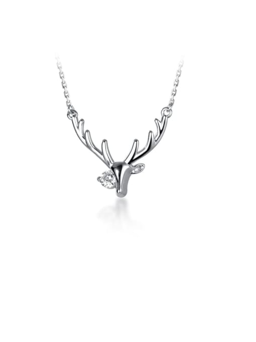 Rosh 925 Sterling Silver With Platinum Plated Fashion Antlers Necklaces 0