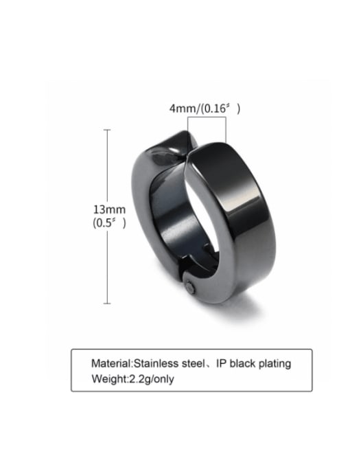 CONG Titanium Steel Geometric Minimalist Huggie Earring 1