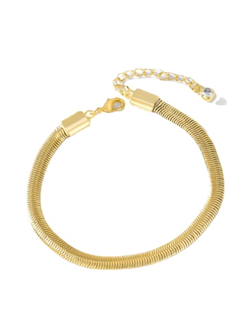 CHARME Brass Snake bone chain Minimalist Link Bracelet 0
