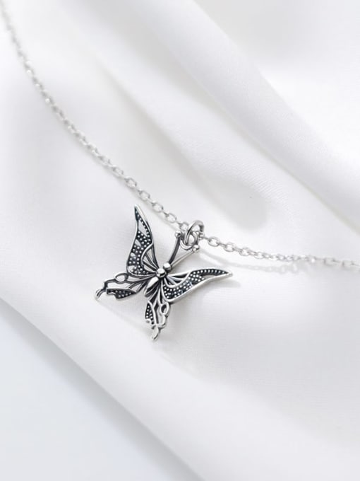 Rosh 925 Sterling Silver Butterfly Cute Necklace 2