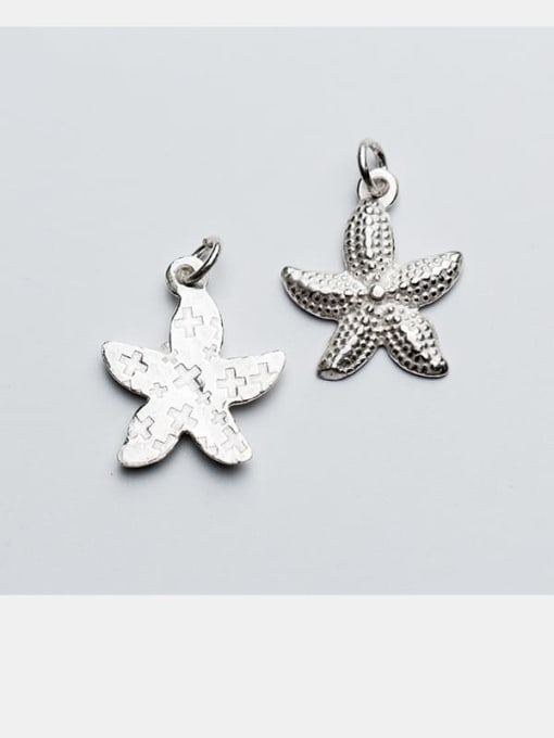 FAN 925 Sterling Silver With Black Gun Plated Cute Sea Star Pendant  DIY Jewelry Accessories 1