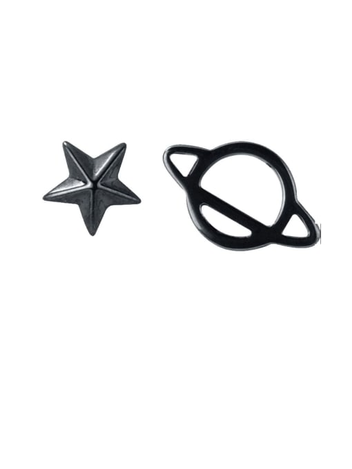 Rosh 925 Sterling Silver Star  Sun Minimalist Stud Earring 0