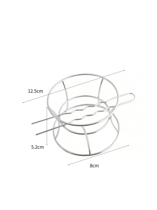 Chimera Alloy Minimalist Geometric  bowl shaped hairpin Hair Stick 2