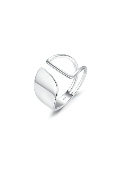 Geometric Ring 925 Sterling Silver Geometric Minimalist Band Ring