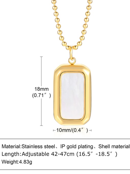 LI MUMU Titanium Steel Shell Geometric Vintage Necklace 4