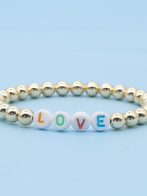 Roxi Stainless steel Bead Multi Color Letter Bohemia Stretch Bracelet 2