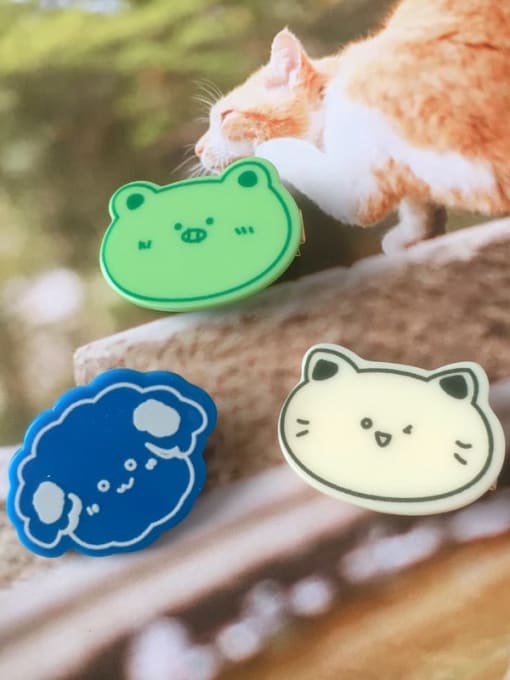 Chimera Alloy Cellulose Acetate Cute Animal Frog  Hair Barrette 1
