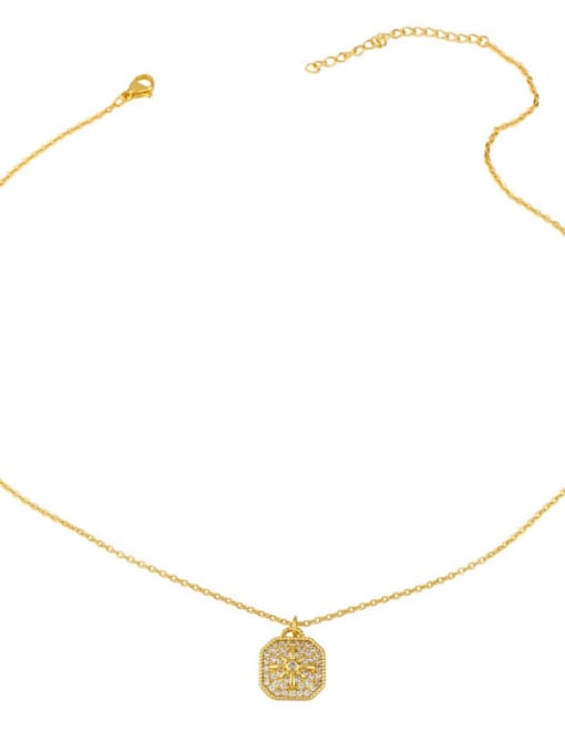 CC Brass Cubic Zirconia Star Vintage geometry pendant Necklace 3