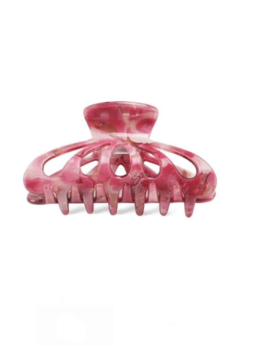 red Cellulose Acetate Minimalist Geometric Zinc Alloy Jaw Hair Claw