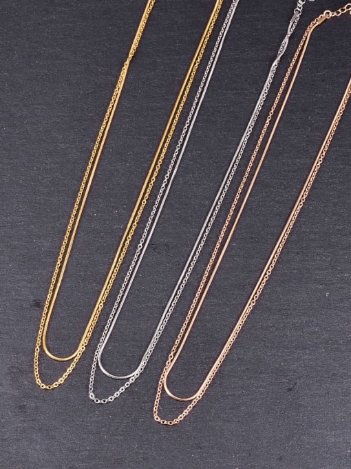 A TEEM Titanium Snake Minimalist Necklace