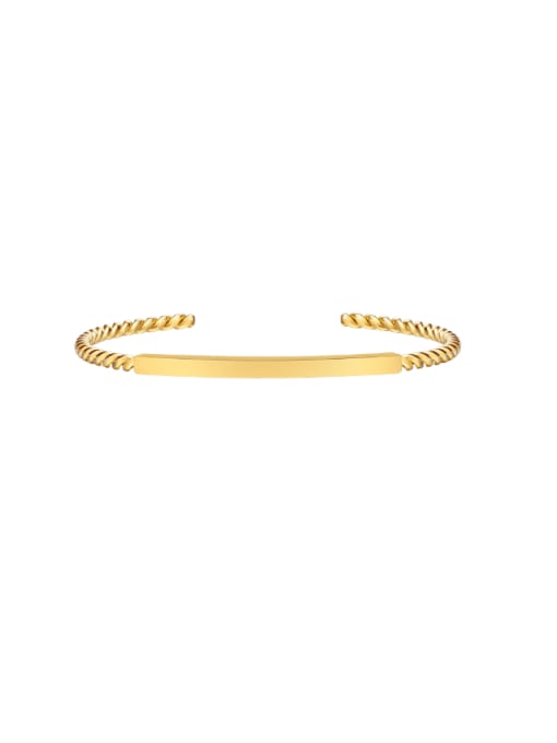 golden Stainless steel Geometric Minimalist Cuff Bangle