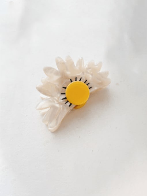 Sunflower 7cm*4cm Cellulose Acetate Trend Flower Alloy Jaw Hair Claw