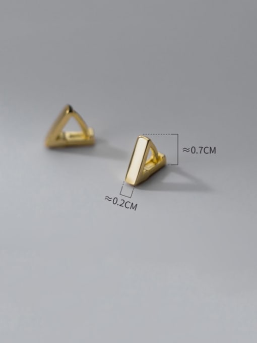 Rosh 925 Sterling Silver Triangle Minimalist Stud Earring 4