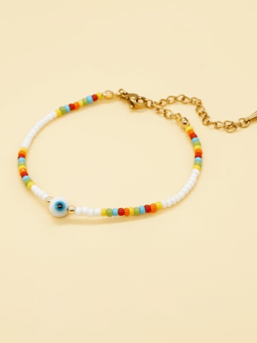GZ B220002A Miyuki Millet Bead Multi Color Evil Eye Bohemia Handmade Beaded Bracelet