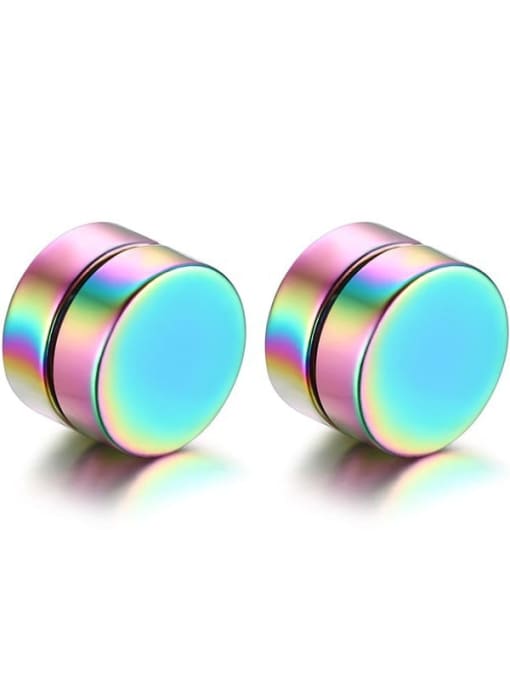 Magic color Titanium Steel Geometric Minimalist Stud Earring