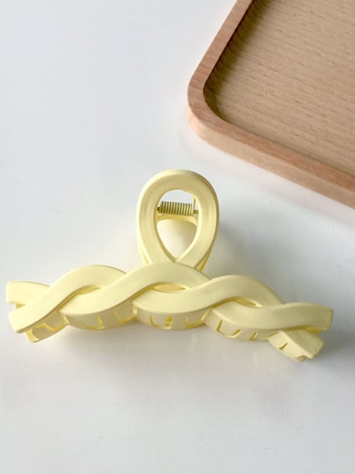 Frosted yellow 11.5cm Alloy Cellulose Acetate Minimalist Geometric Jaw Hair Claw